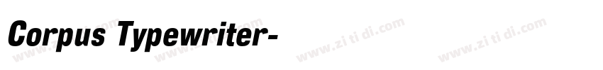 Corpus Typewriter字体转换